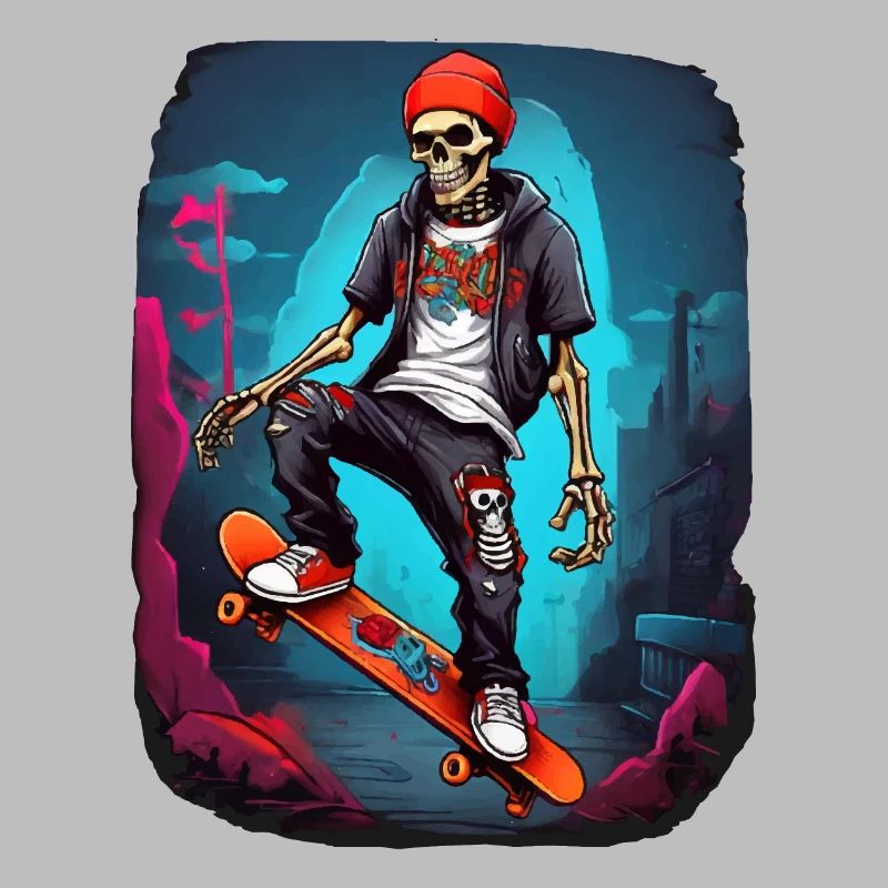 Skateboarding Skeleton