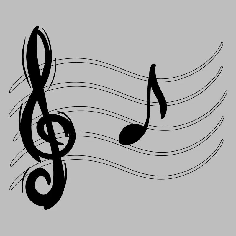 Clé de violon Note La / A Portées Partition