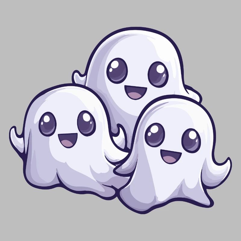 Ghosts Halloween Cute Comic