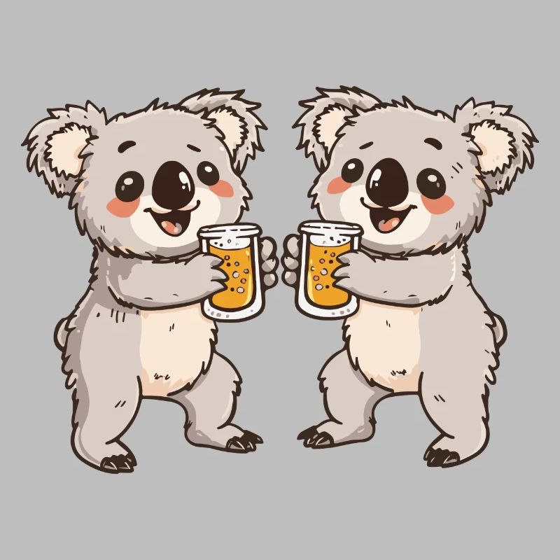 Koala Comic Beer Funny Booze