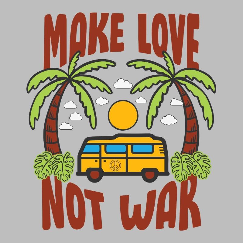 Make Love Not War Flowerpower Hippie