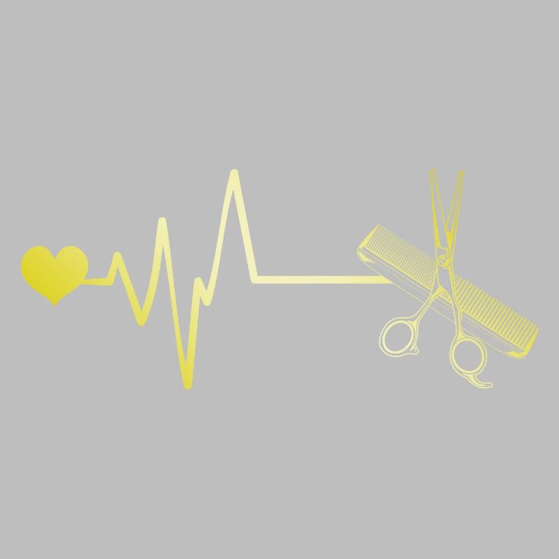 Ciseaux Barber Pulse Coeur Amour