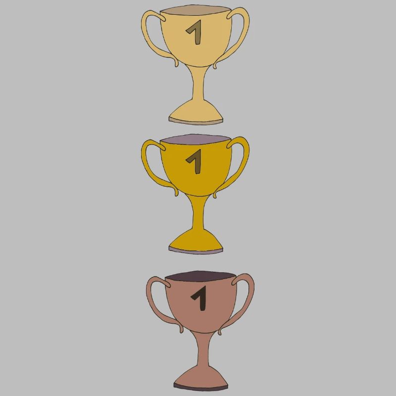 Elegant Winner's Cup Illustration