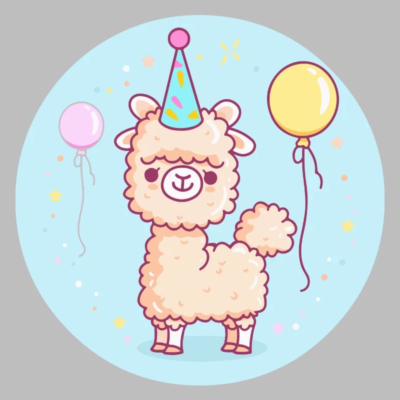 Alpaka Llama Geburtstag Comic