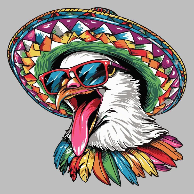 Dove Bird Comic Funny Sombrero