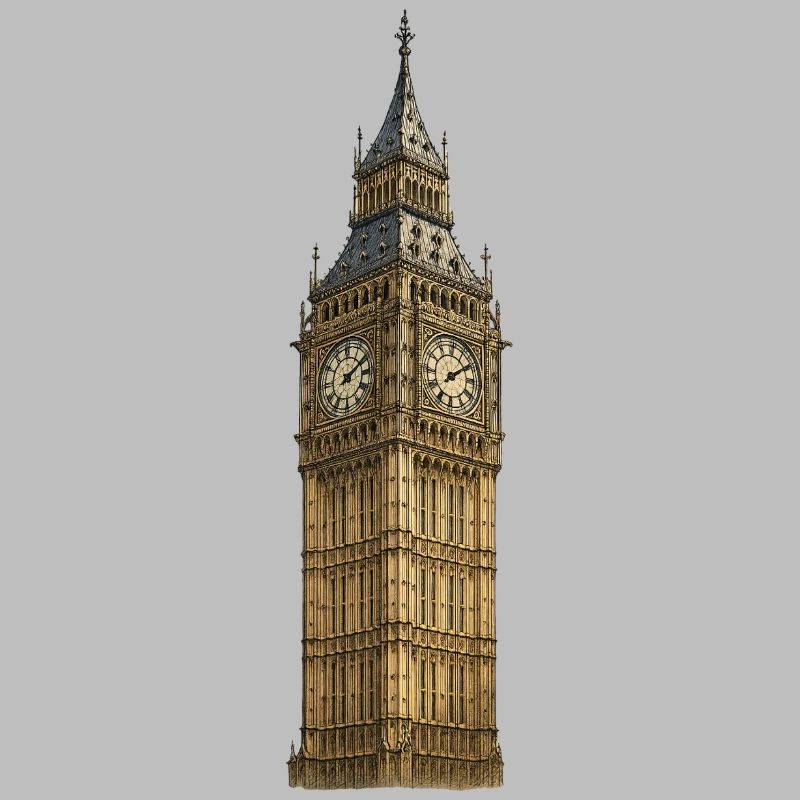 Big Ben Clock Tower: Victorian Detail