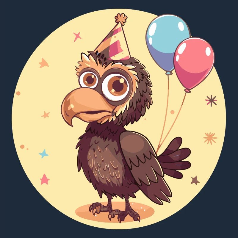 Harpyie Vogel Geburtstag Comic