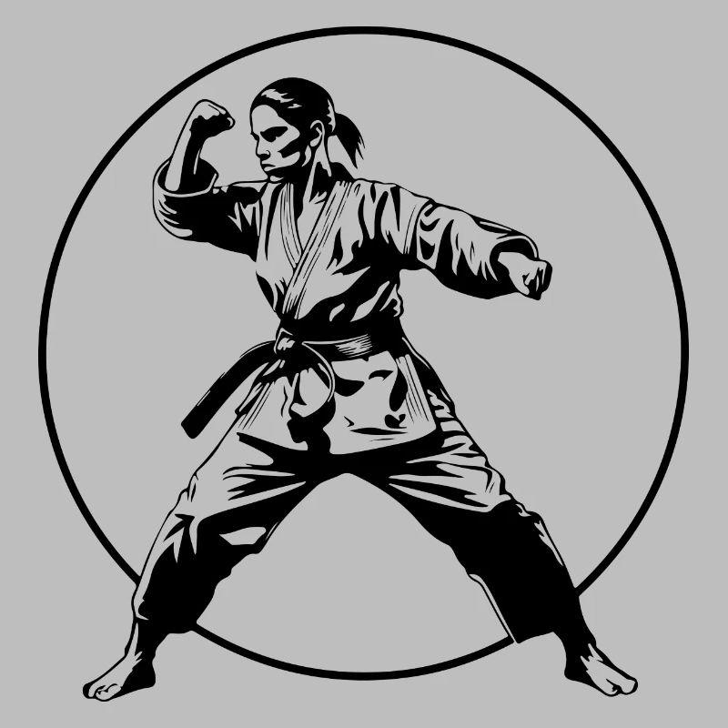 Silhouette de karaté