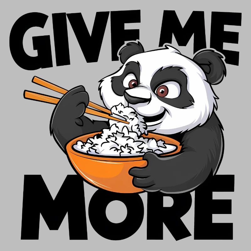 Panda mangeant du riz