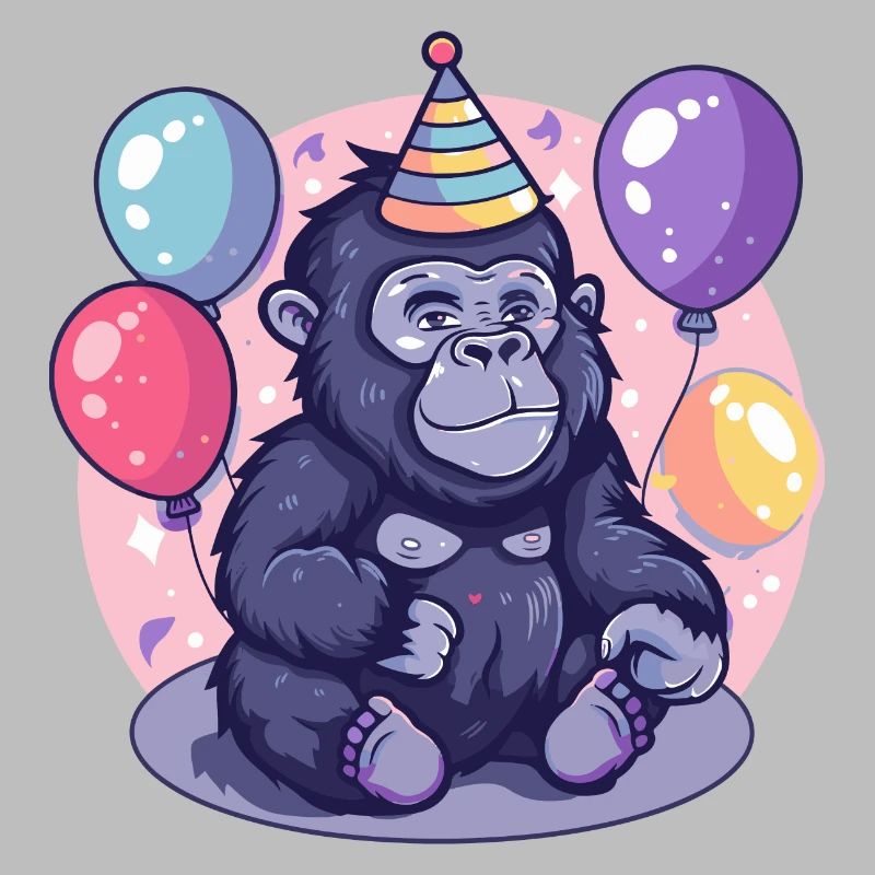 Bande dessinée d’anniversaire de gorille