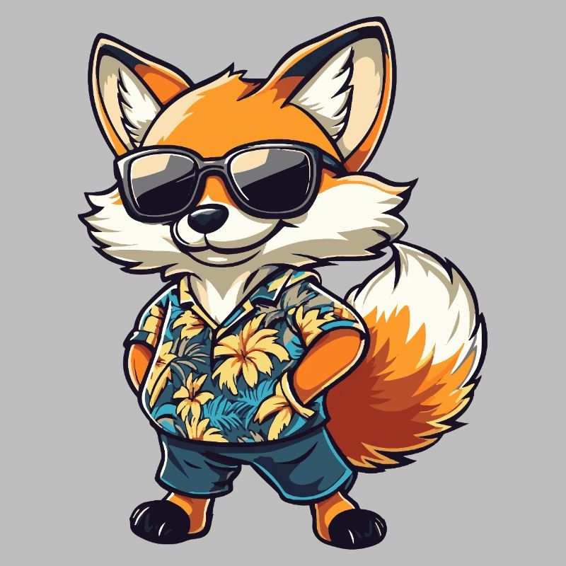 Fox Comic Funny Summer