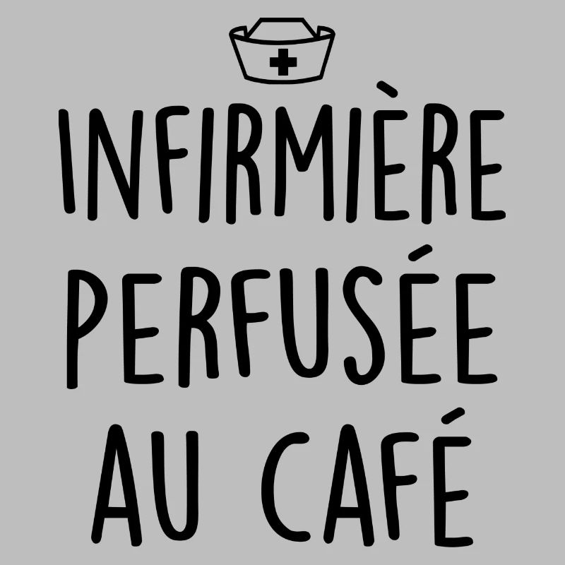Infirmière perfusée au café