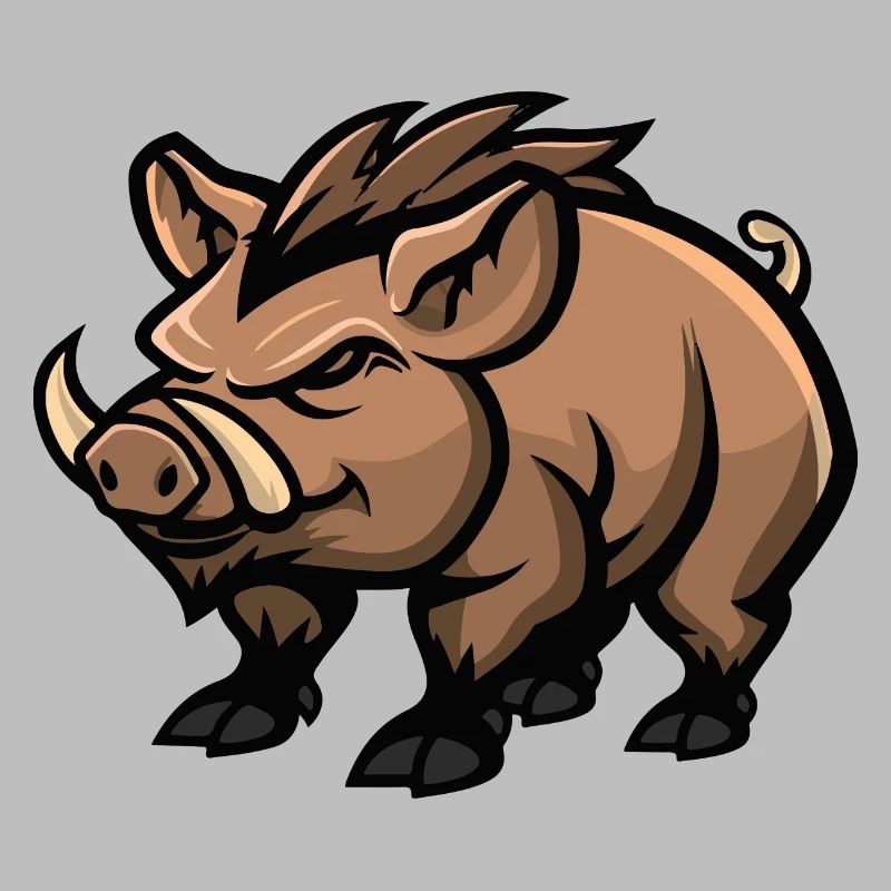 Pig Comic Wild Boar