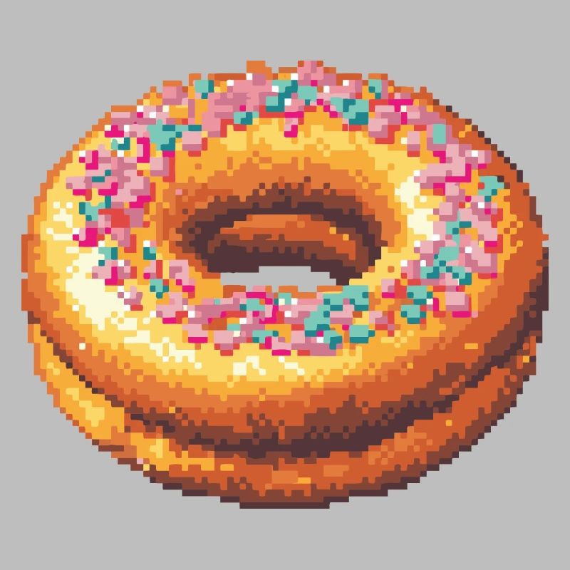 Icône de pixel en forme de beignet