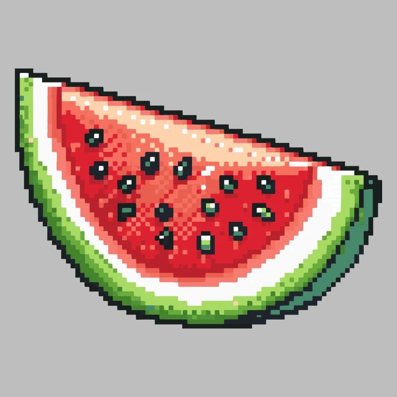 Icône pixel pastèque