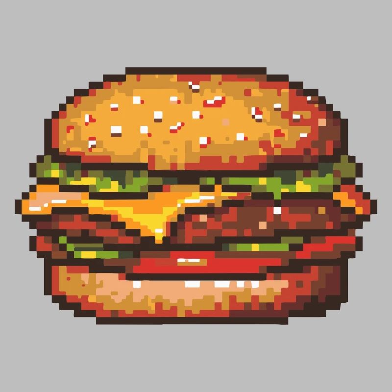 Burger Pixel Icon