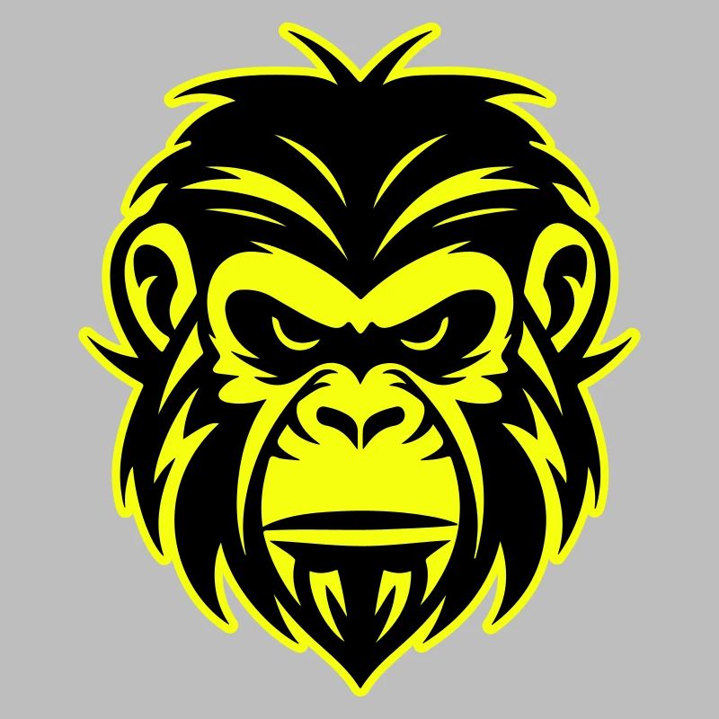 Monkey Head Portrait Icon