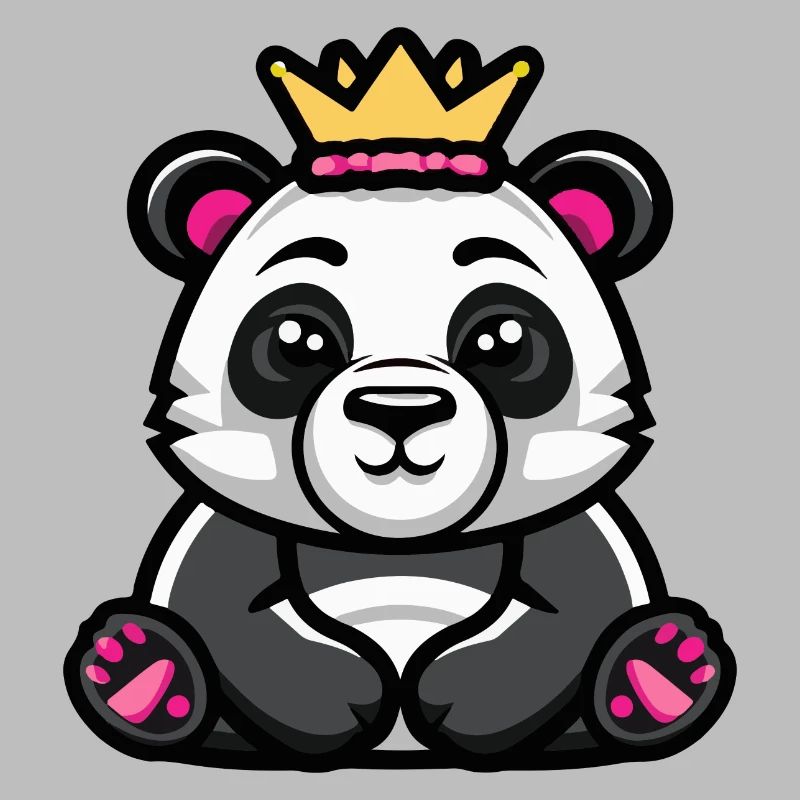 Couronne de bande dessinée panda