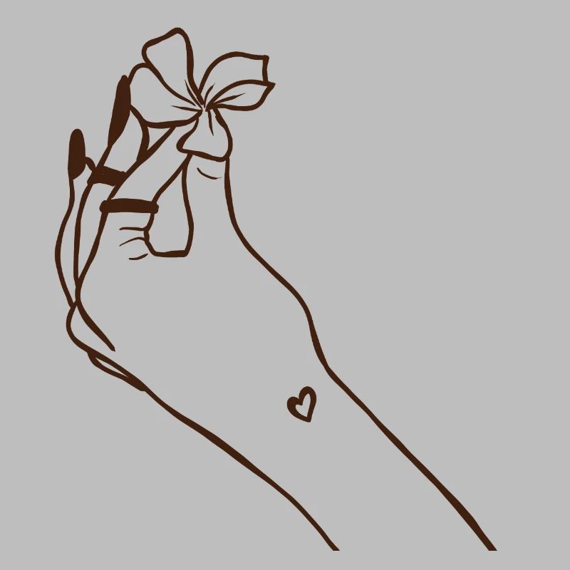 Main avec fleur