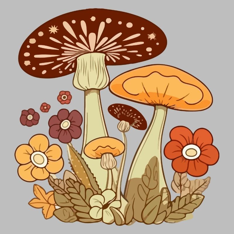 Champignons et fleurs 3