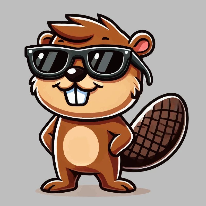 biber comic sonnenbrille