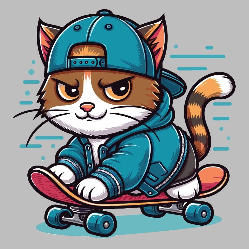 Chat forcé : patineur