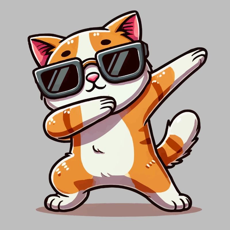 cat comic dabbing
