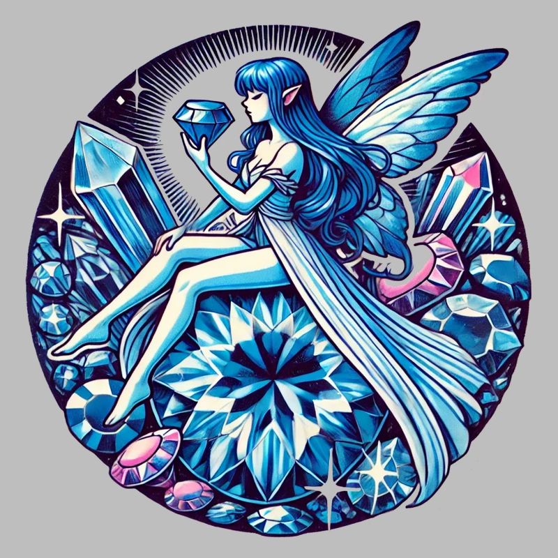Blauer Saphir Fee Fantasy Kunst