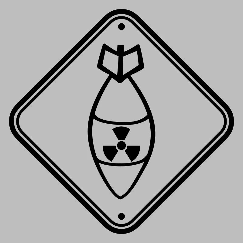 shield danger caution warning caution atomic bomb r