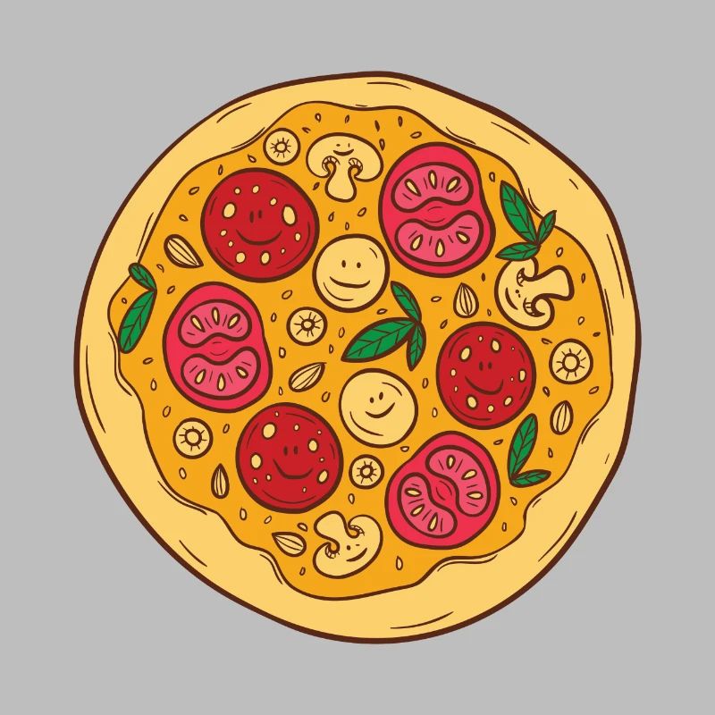 Pizza Tomate Champignons Geschenk