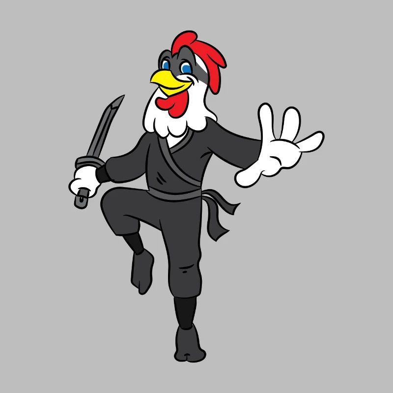 Huhn Hähnchen Schwert Ninja Geschenk Junge