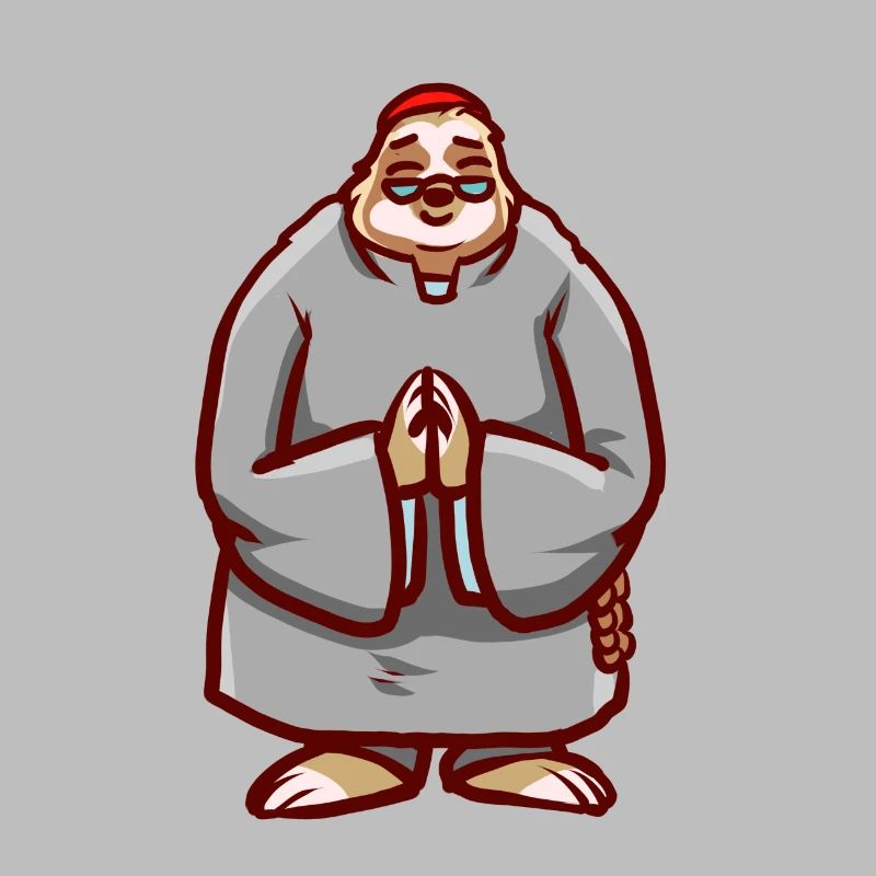 Sloth Priest Priest Chaplain Religion Gift