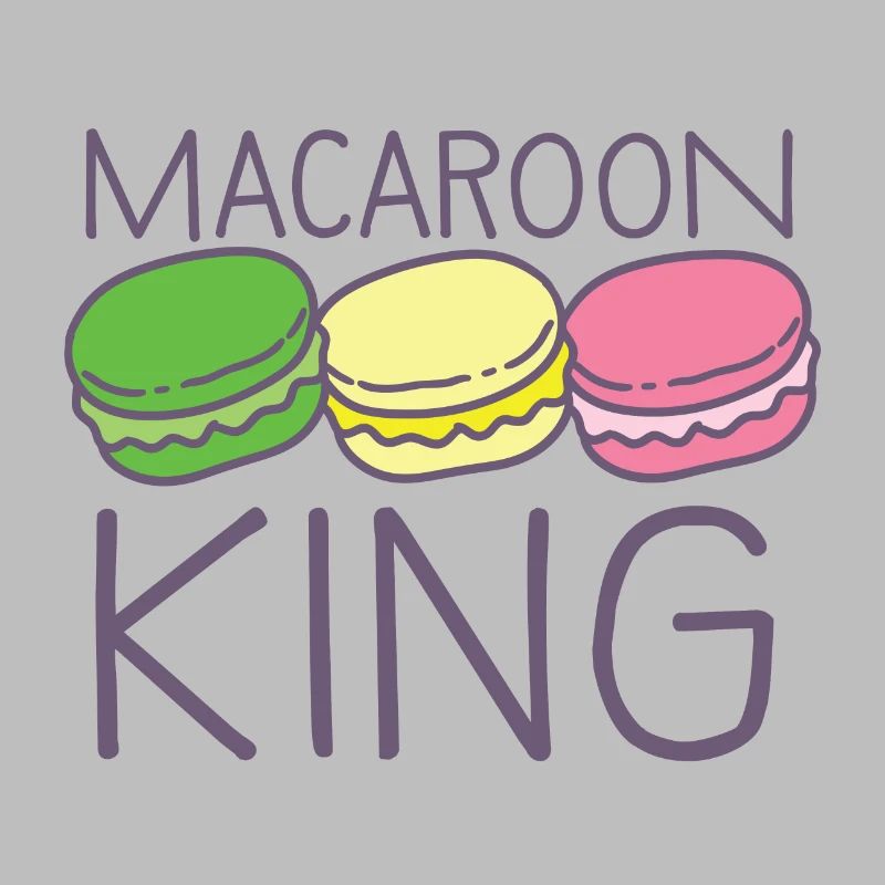 macaroon king with cute colourful macaroons