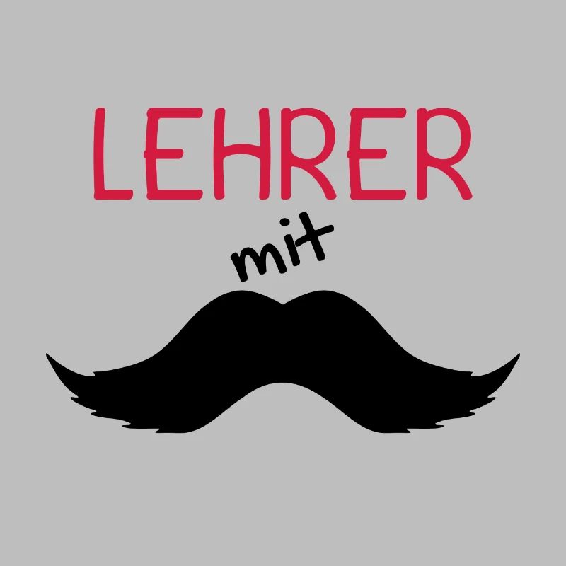 Lehrer mit Schnurrbart