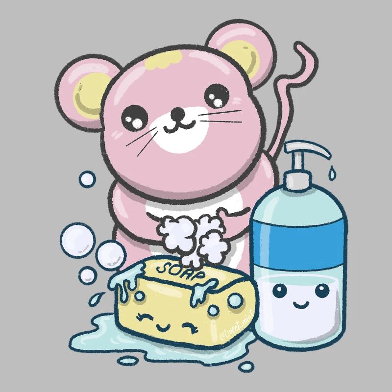 Kawaii Mouse - Mouse Wash Hands