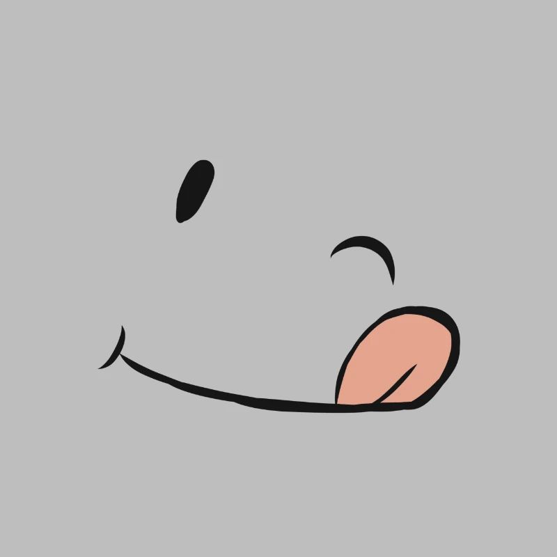 Clin d’oeil et visage ostentateur de langue