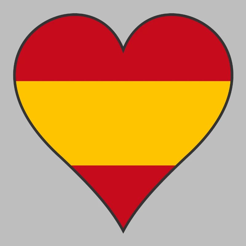 Espagne Drapeau coeur