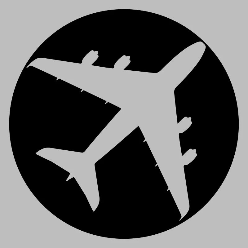 Circle Stamp Airplane