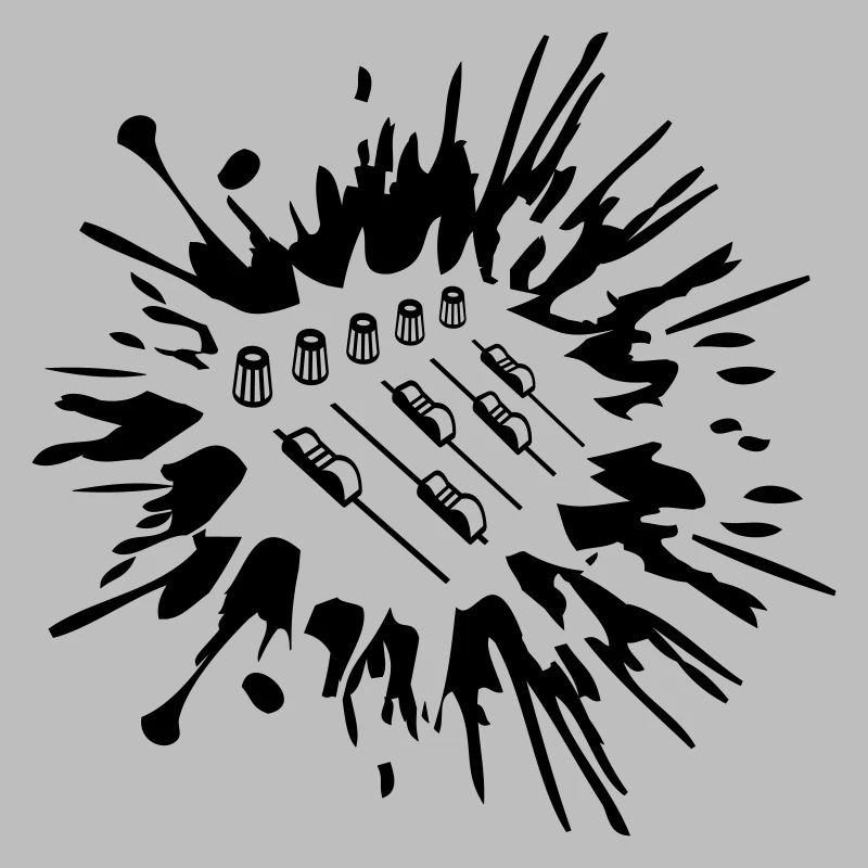 Gouttes de console de mixage d’éclaboussures de couleur