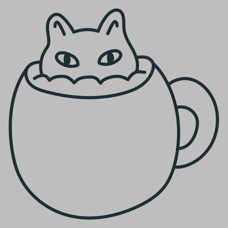 Mignon petit chat dans une tasse