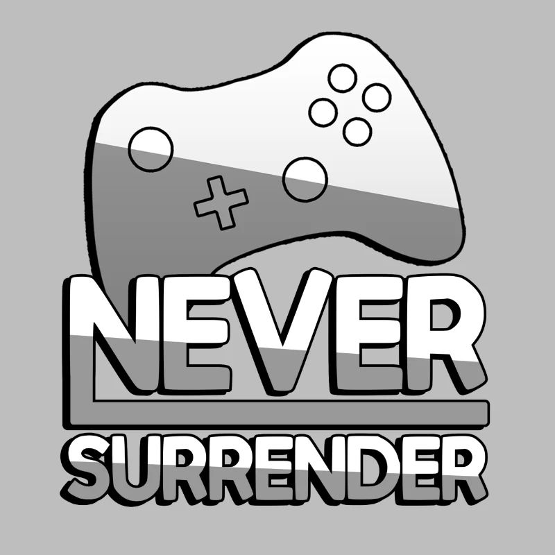NEVER SURRENDER (Weiß) + Controller - Gaming