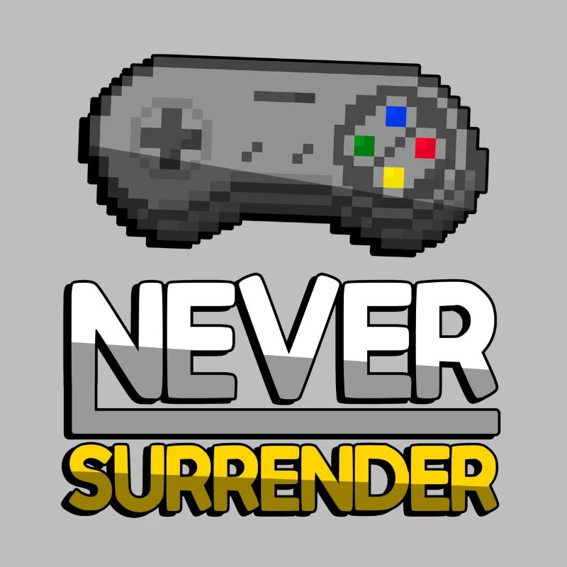 NEVER SURRENDER (Gelb) + SNES Controller - Gaming