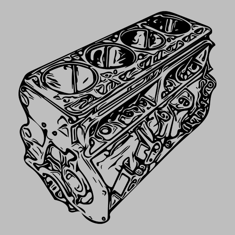 Auto Engine Block Cylinder Displacement Fan