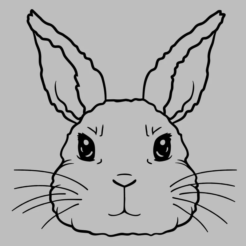 Visage mignon petit lapin