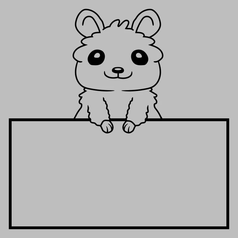 Text einfügen Schild Hamster