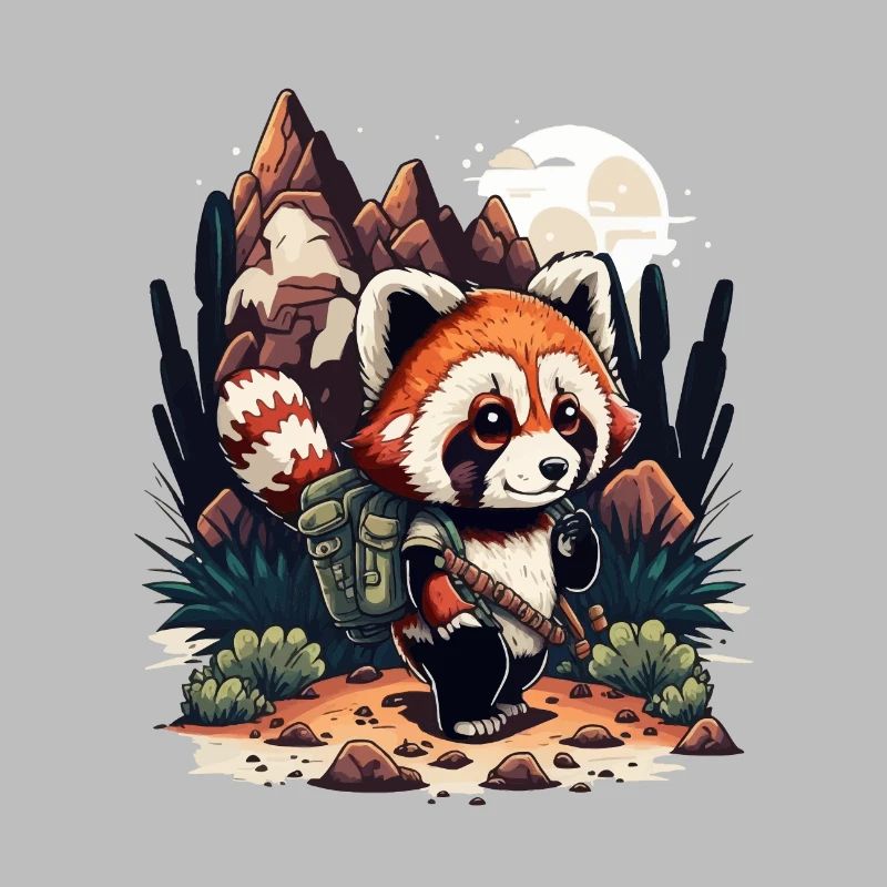 wandernder roter Panda