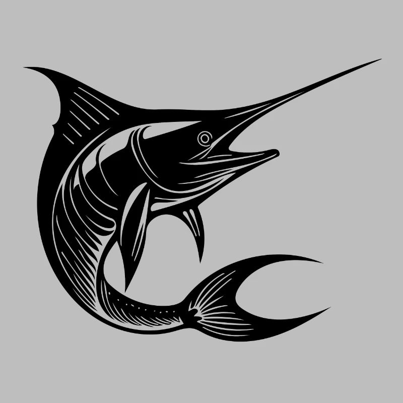 Fast sailfish - elegant fan fish