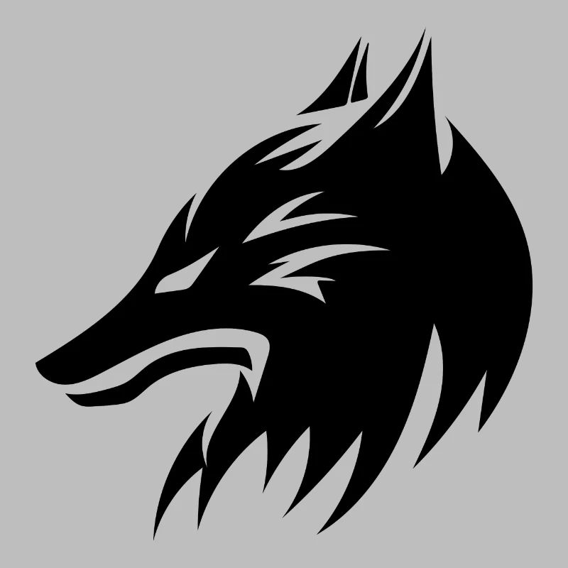 Wolf Head Portrait Tattoo Style