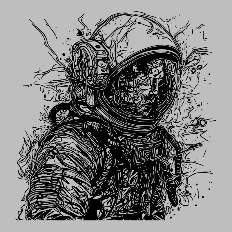 Vintager Astronaut mit Helm
