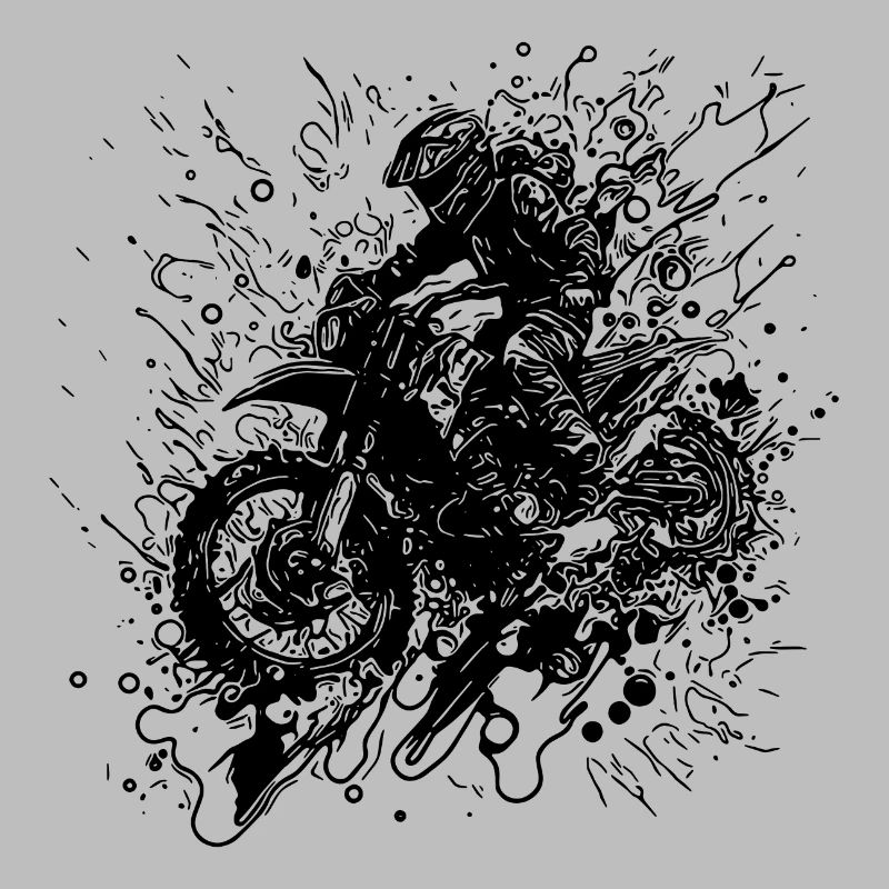 Off-road Motorcycle Racing Style Jump Splash
